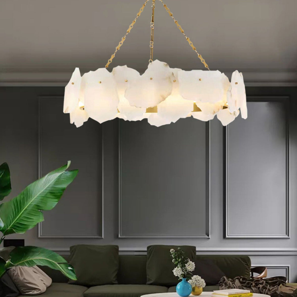 Burton Marble Round Chandelier - view 6