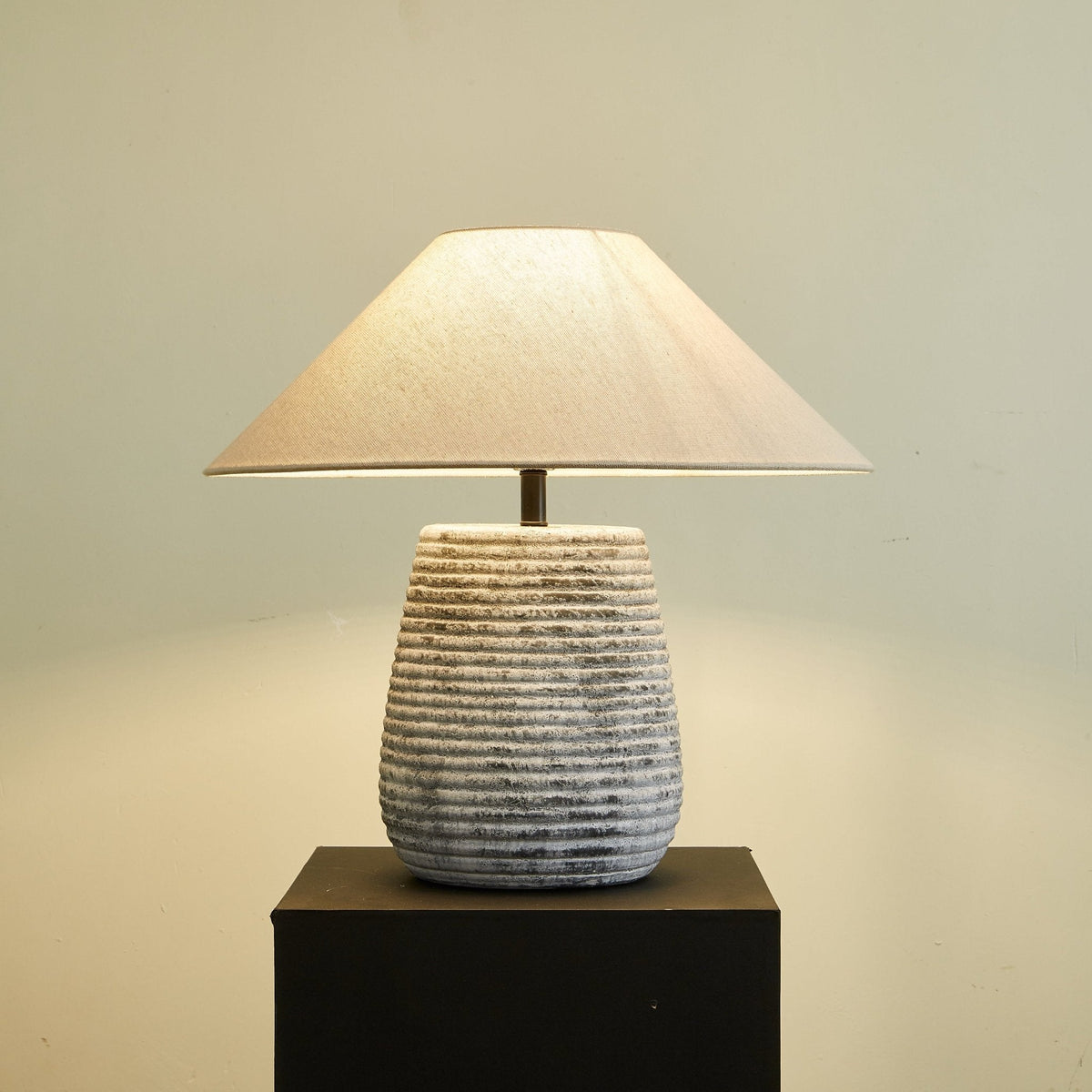 Callisto Ribbed Ceramic Table Lamp