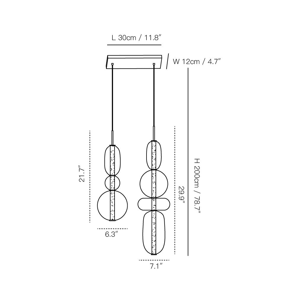 Candied Glass Combo Chandelier - view 3