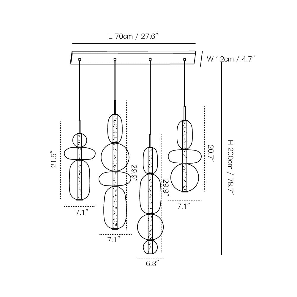 Candied Glass Combo Chandelier - view 6
