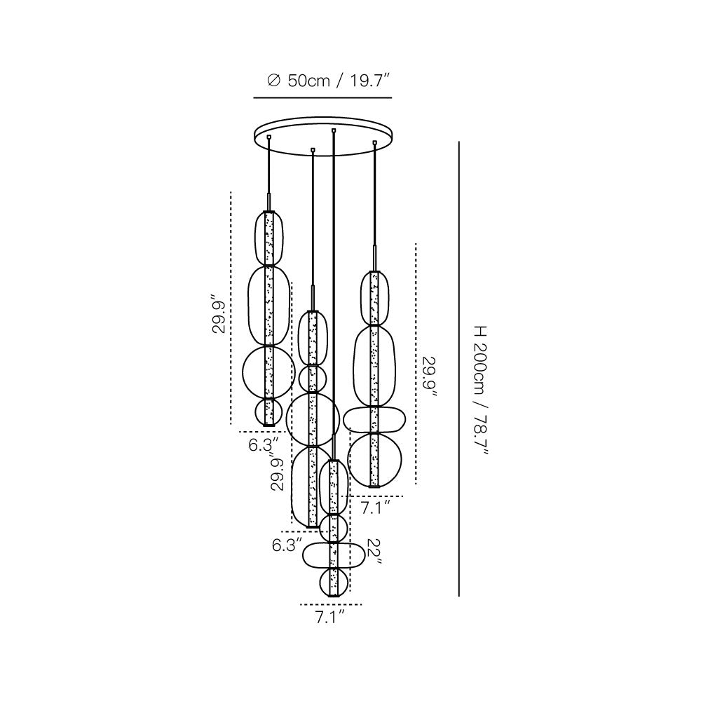 Candied Glass Combo Chandelier - view 8