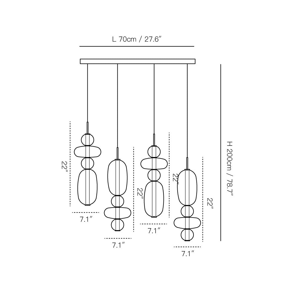 Candied Glass Combo Chandelier - view 7