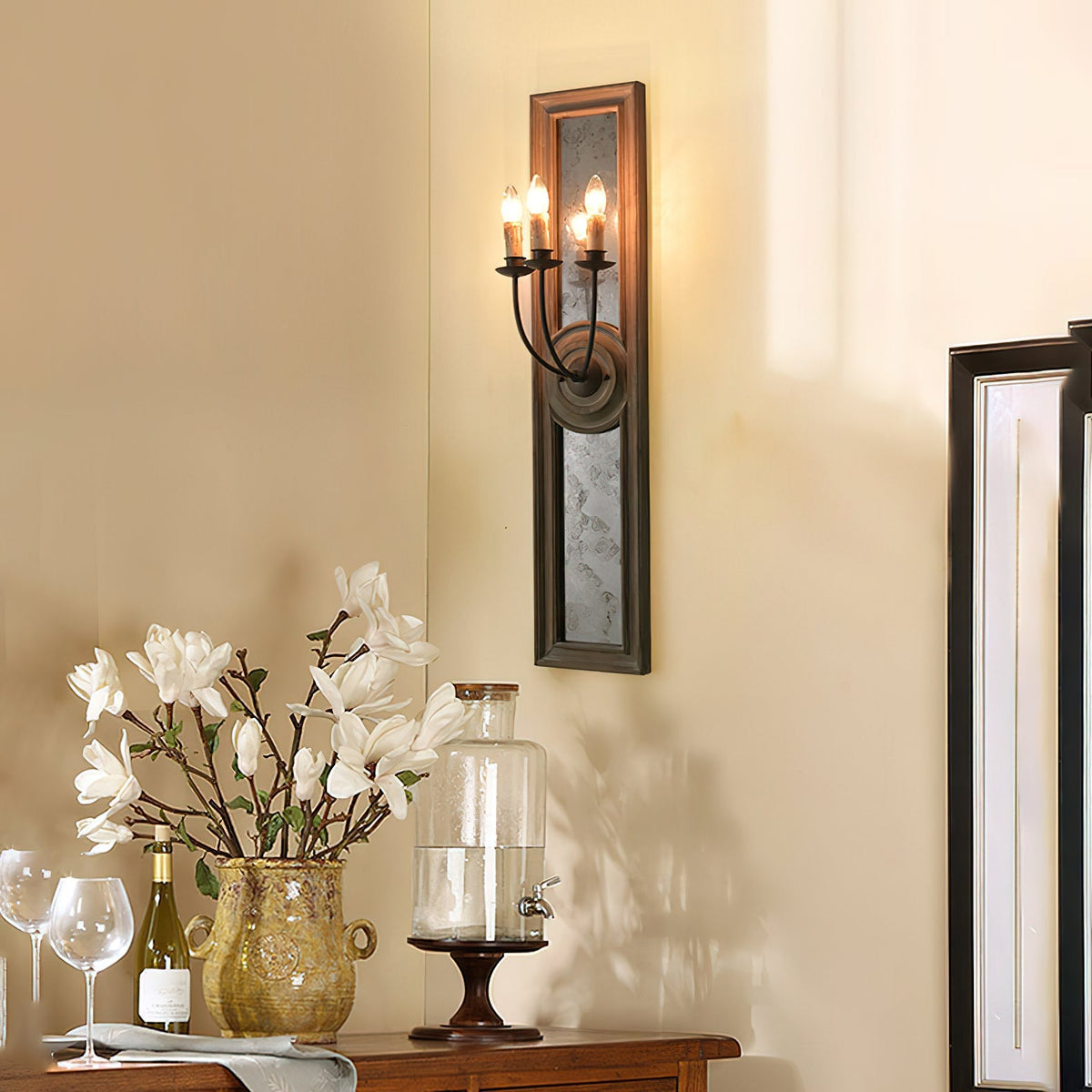 Candle 3-Light Mirrored Sconce