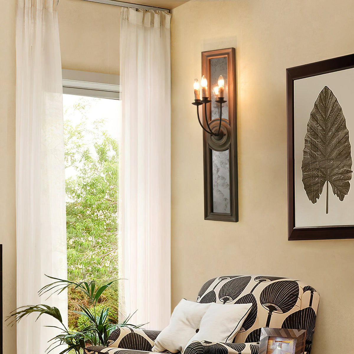 Candle 3-Light Mirrored Sconce