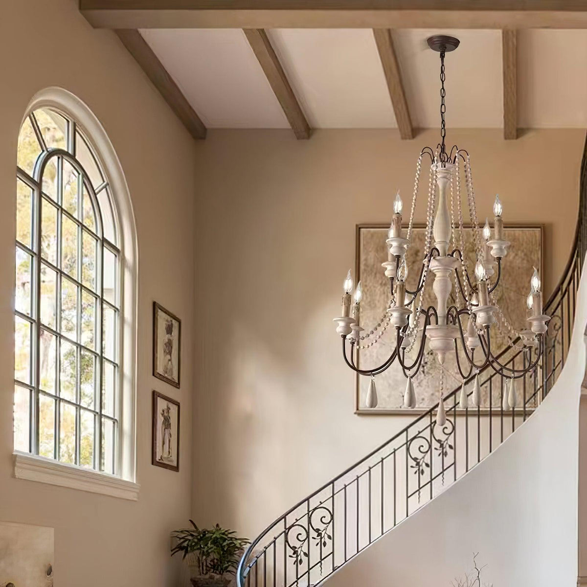 Candle Style Beaded Chandelier - view 14