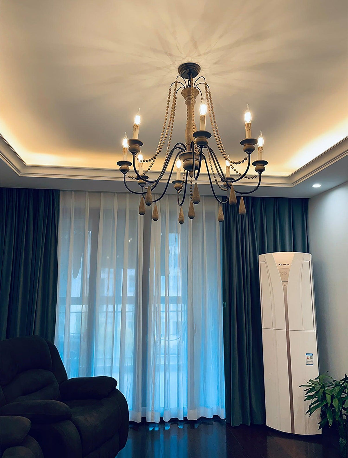 Candle Style Beaded Chandelier - view 32