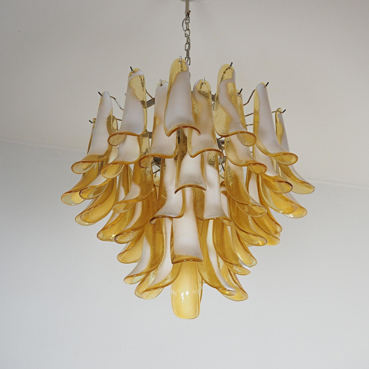 Amber Glass Murano Petals Chandelier - view 9