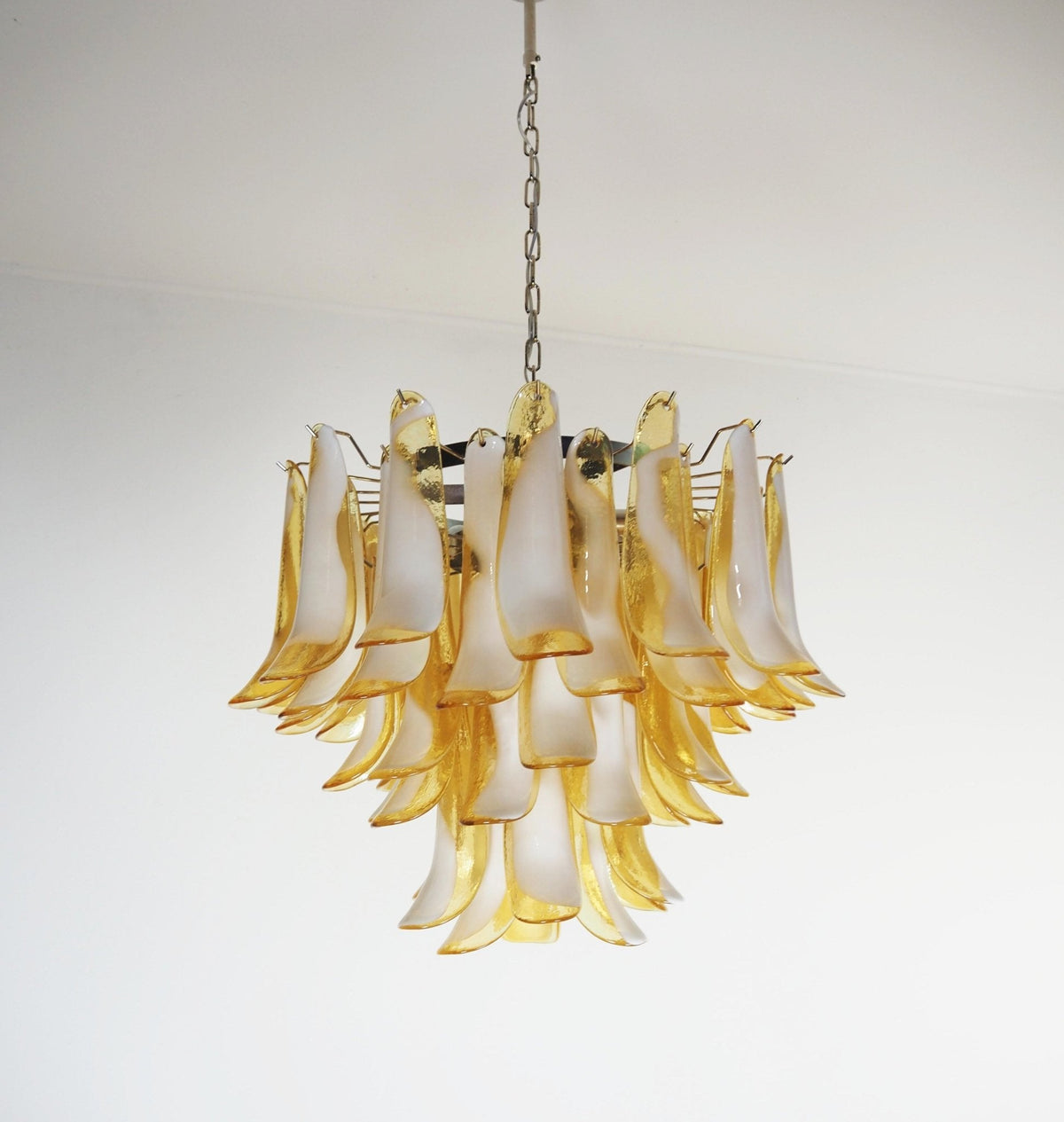 Amber Glass Murano Petals Chandelier - view 16
