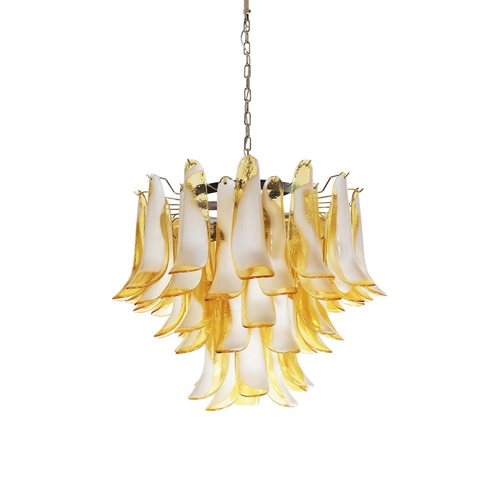 Amber Glass Murano Petals Chandelier - view 17