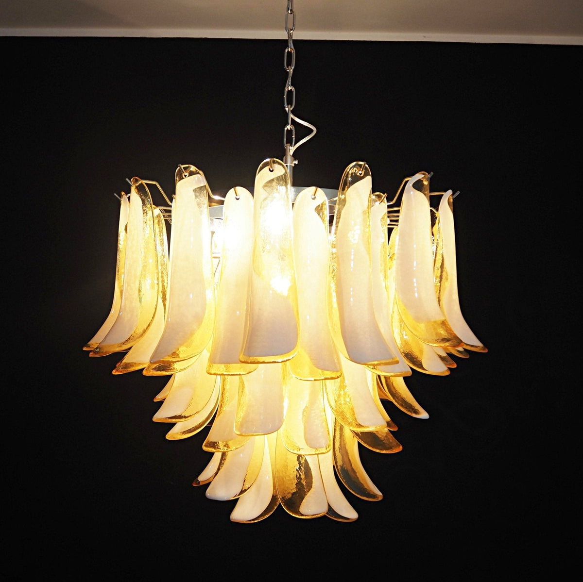 Amber Glass Murano Petals Chandelier - view 3