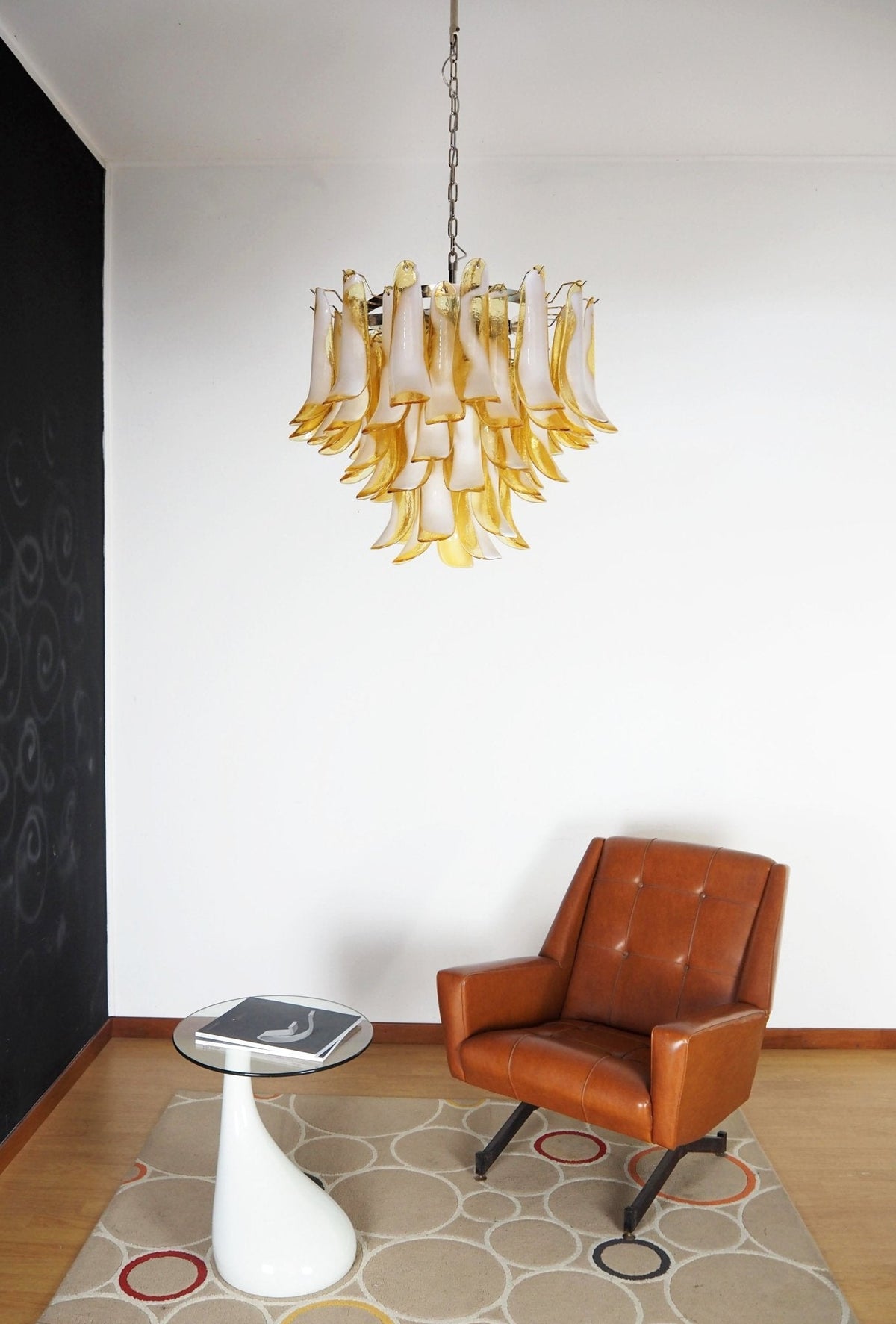 Amber Glass Murano Petals Chandelier - view 11