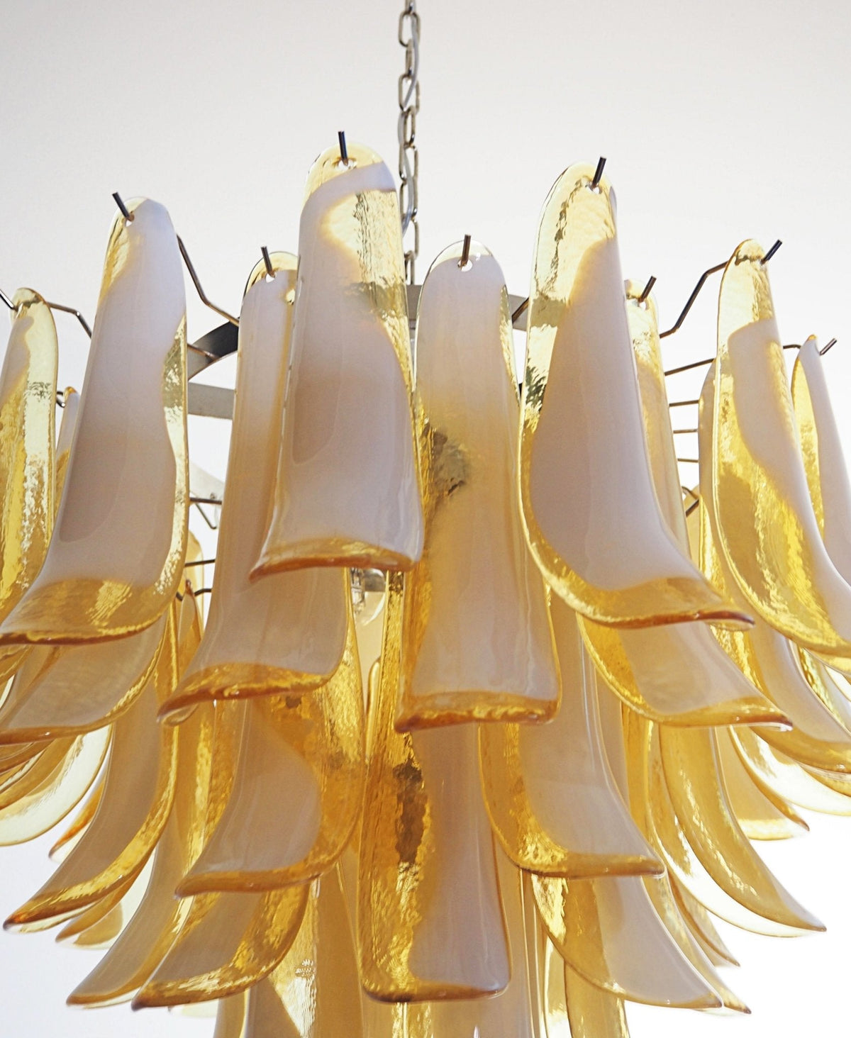 Amber Glass Murano Petals Chandelier - view 12