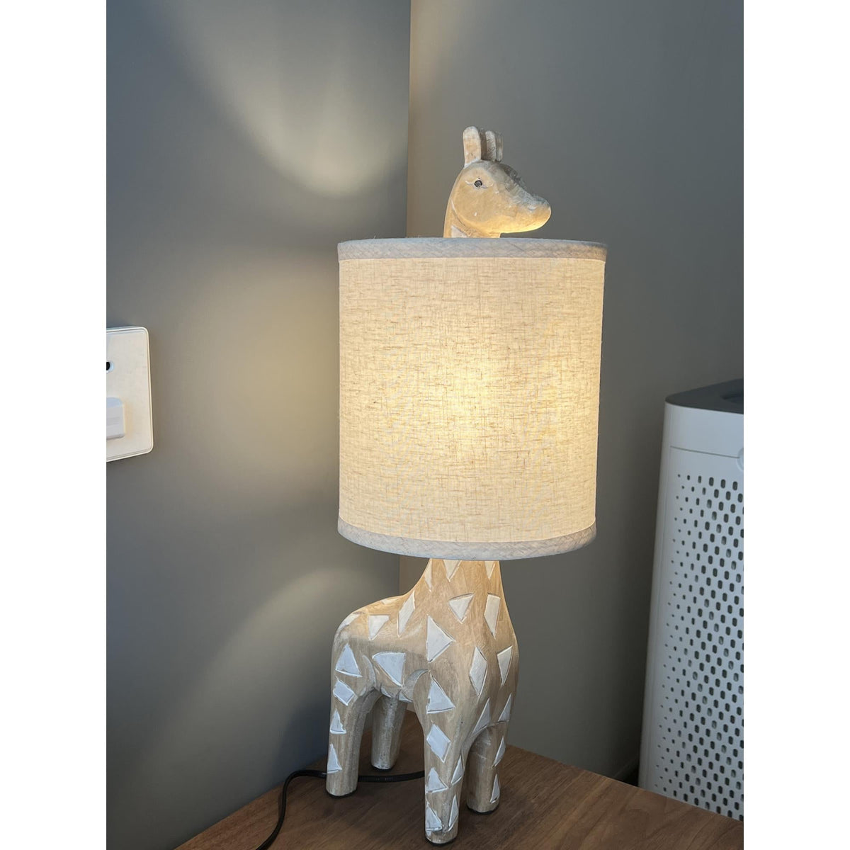 Carved Wood Animal Table Lamp - view 17