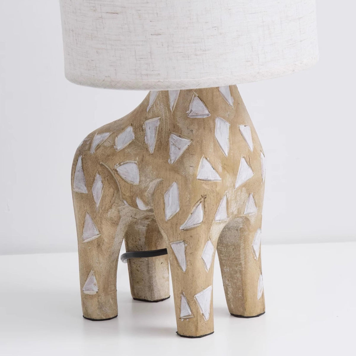 Carved Wood Animal Table Lamp - view 23