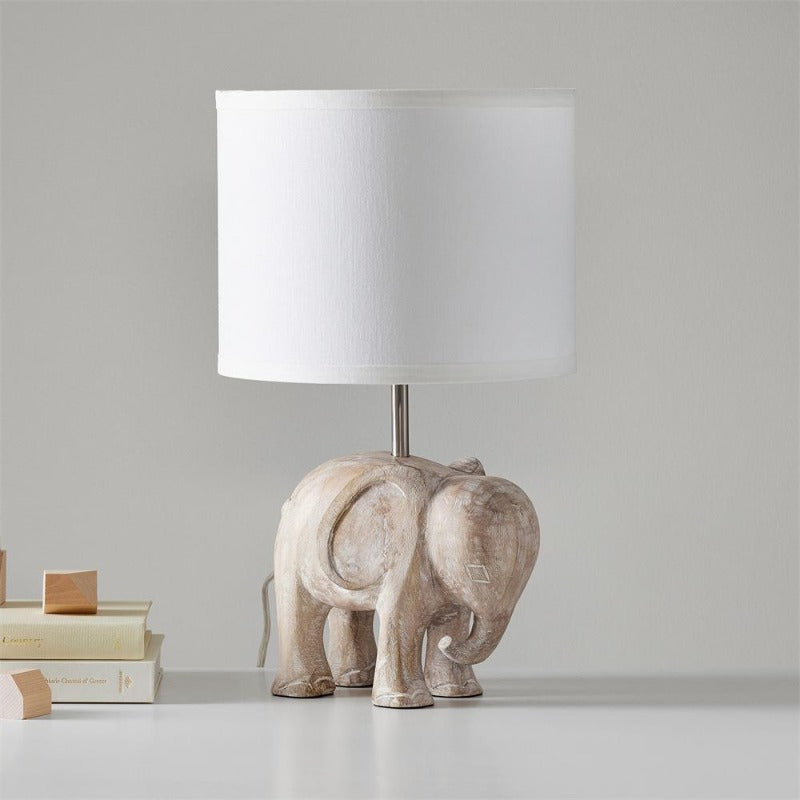 Carved Wood Animal Table Lamp - view 8