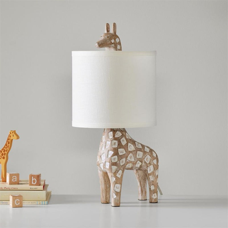 Carved Wood Animal Table Lamp - view 7