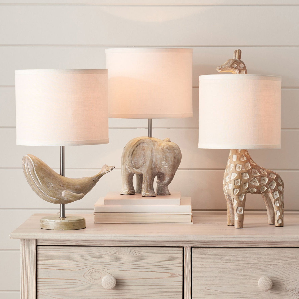 Carved Wood Animal Table Lamp - view 3