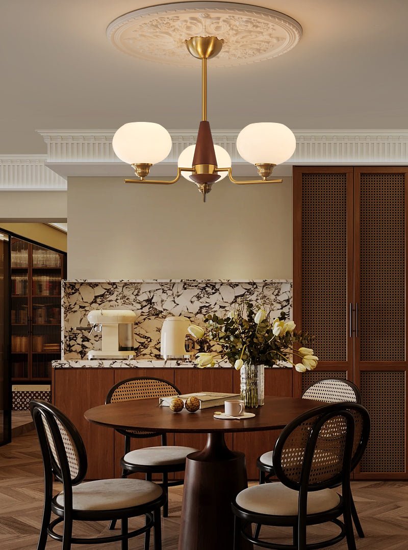 Celeste Sphere Walnut Chandelier - view 13