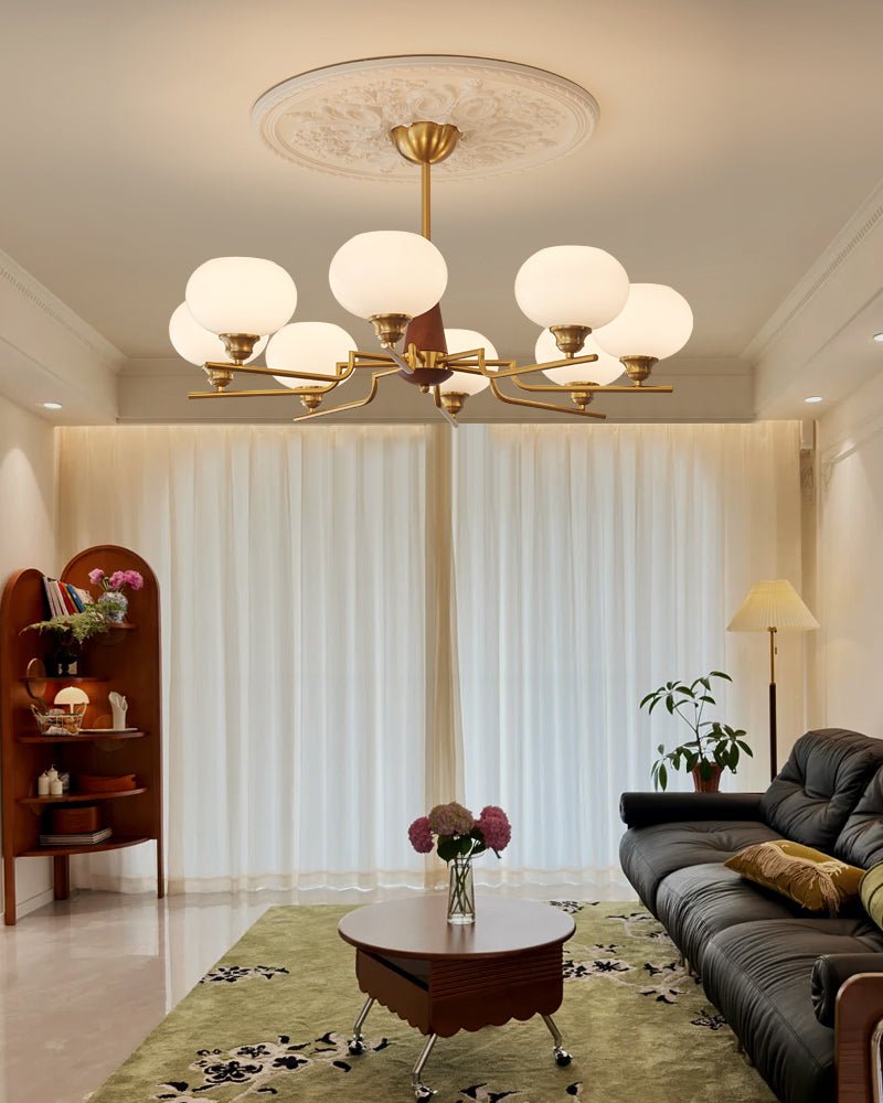 Celeste Sphere Walnut Chandelier - view 15