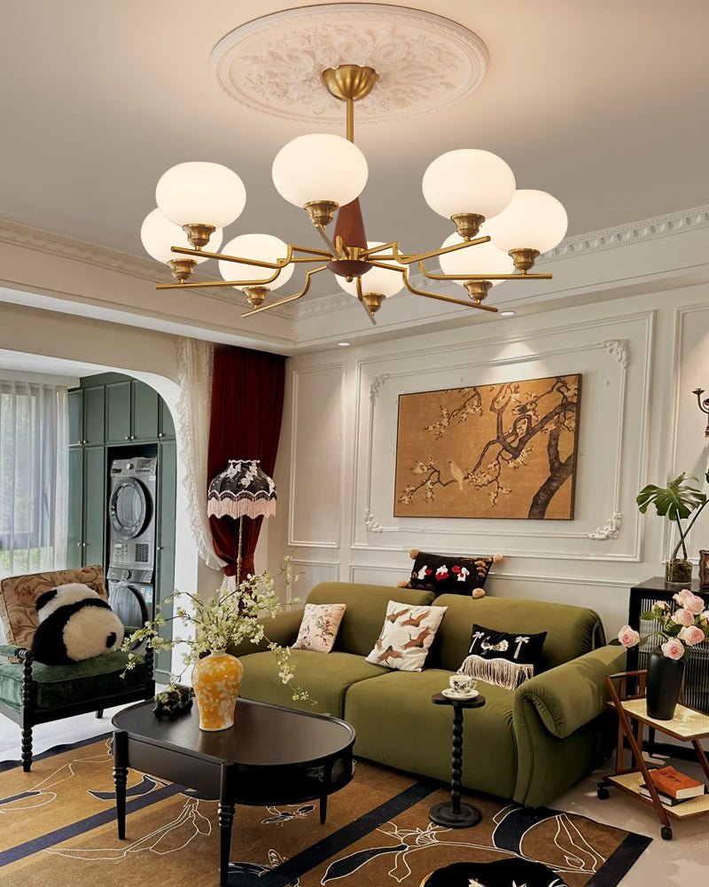 Celeste Sphere Walnut Chandelier - view 11