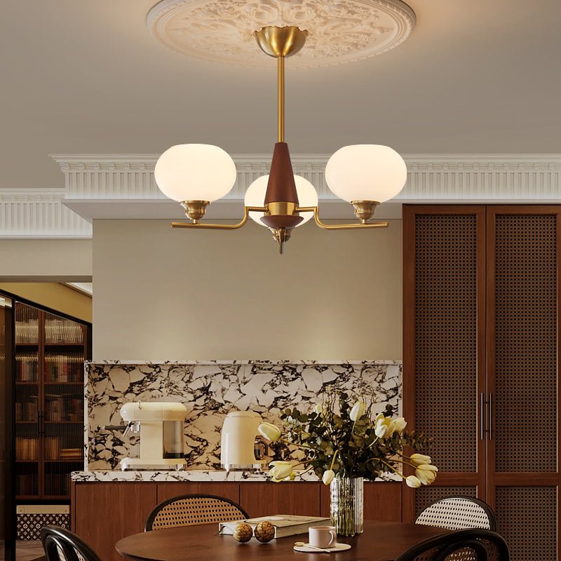 Celeste Sphere Walnut Chandelier - view 9