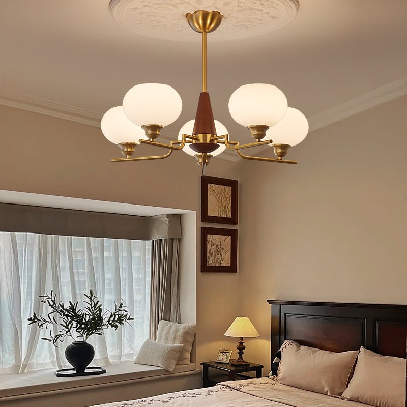 Celeste Sphere Walnut Chandelier - view 8