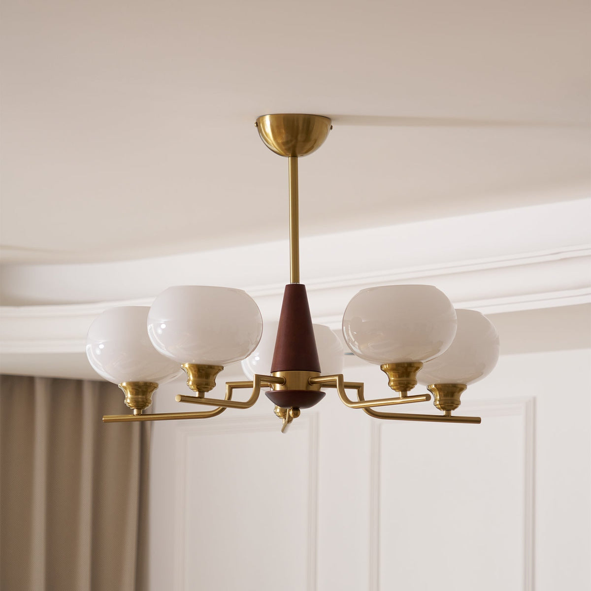 Celeste Sphere Walnut Chandelier - view 5