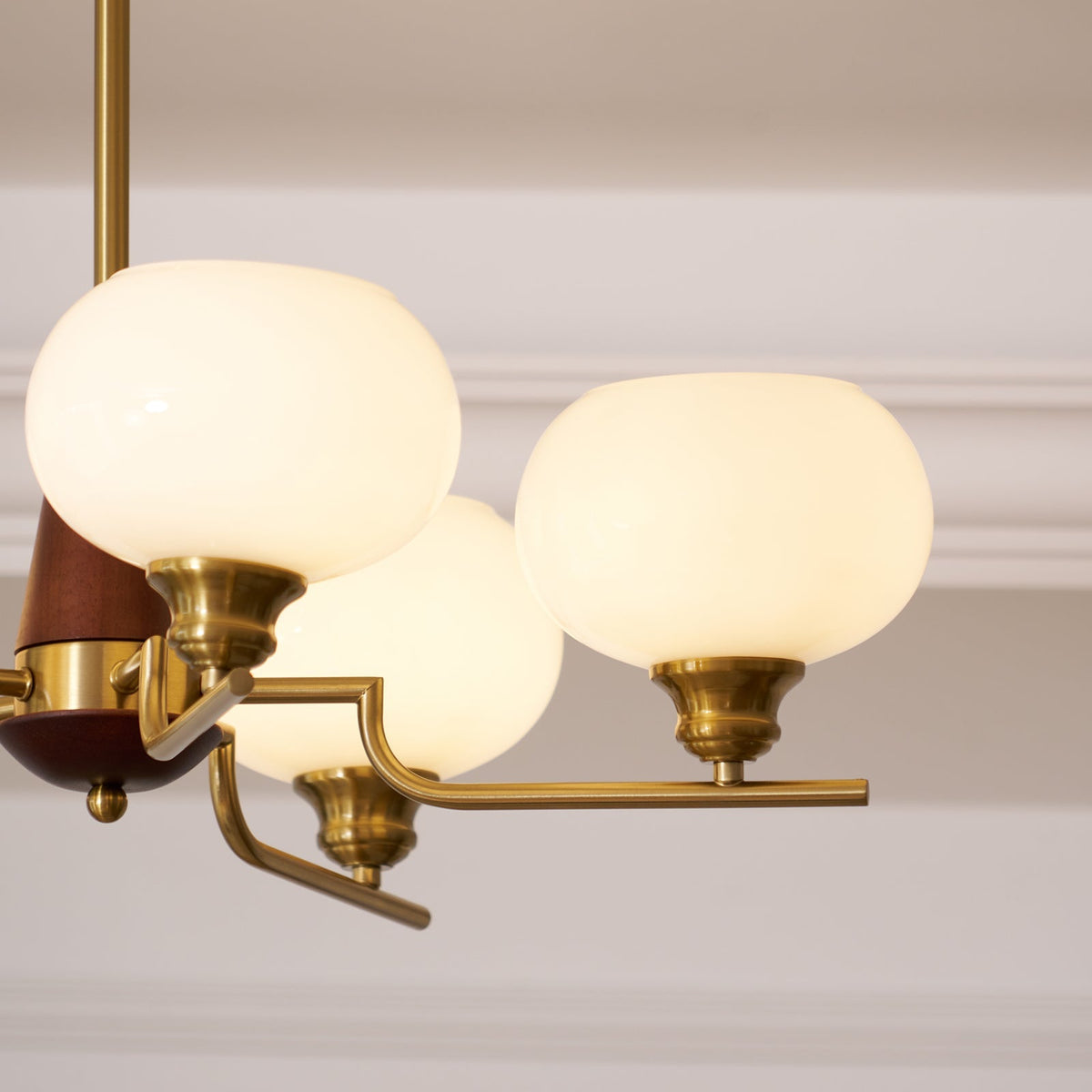 Celeste Sphere Walnut Chandelier - view 26