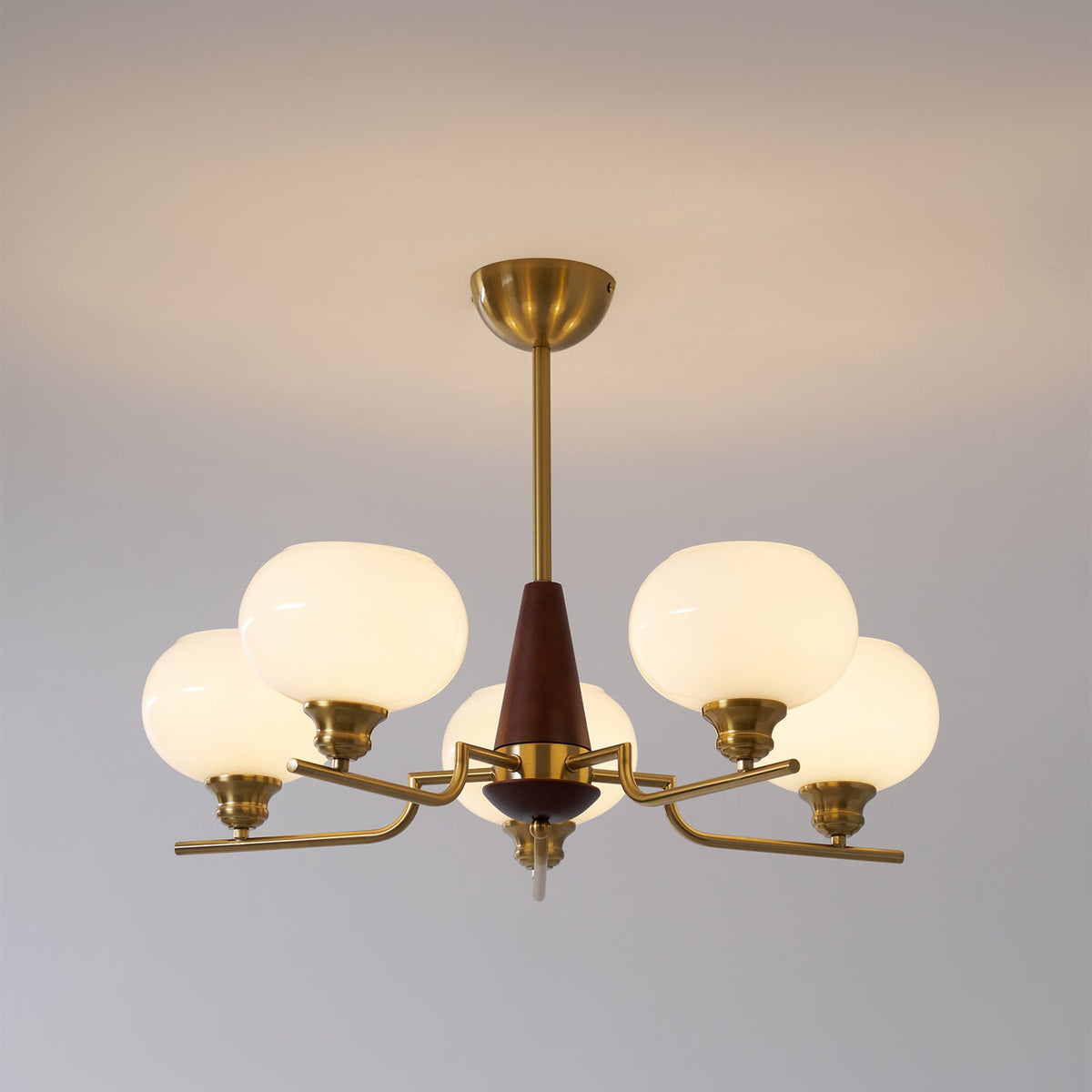 Celeste Sphere Walnut Chandelier - view 19