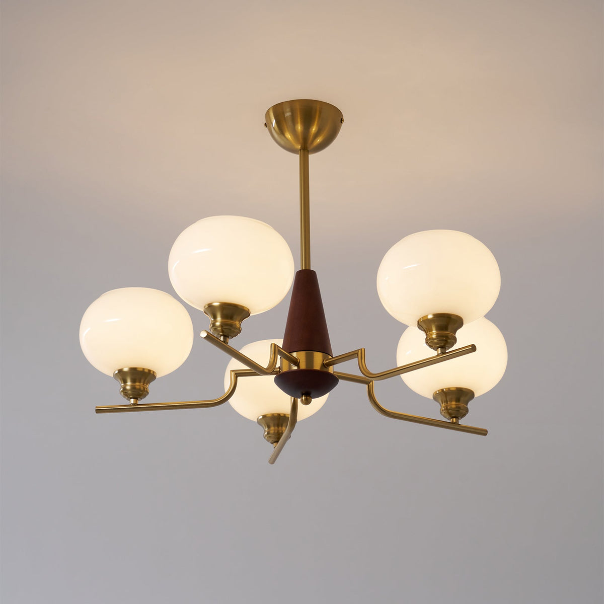 Celeste Sphere Walnut Chandelier - view 21
