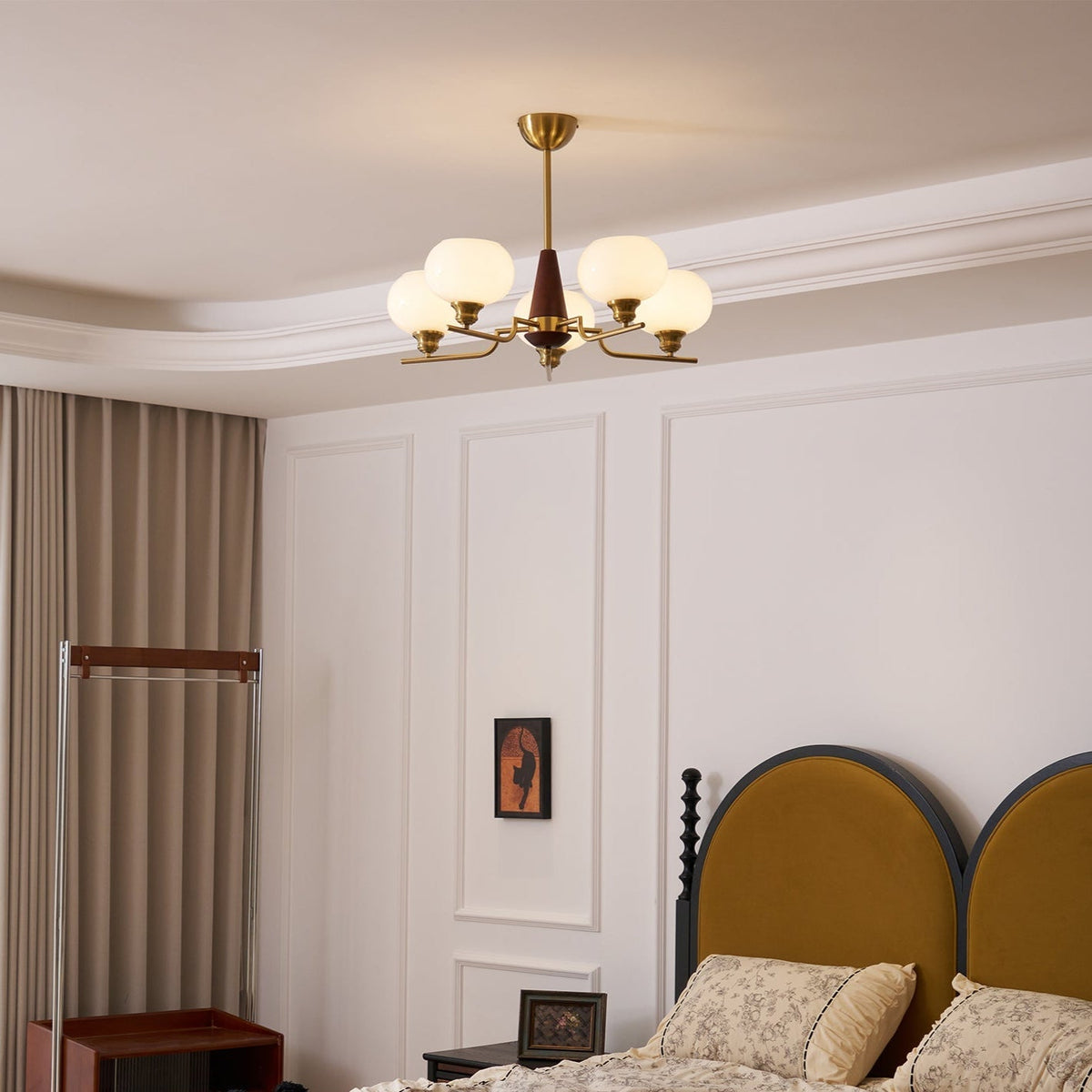 Celeste Sphere Walnut Chandelier - view 24