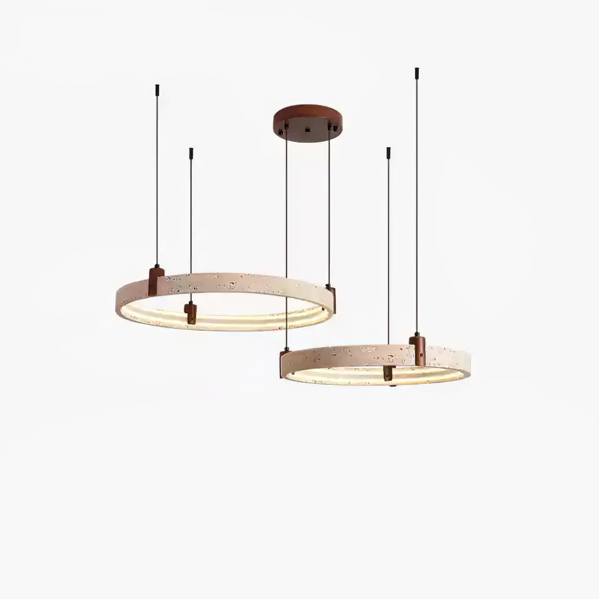 Celestial Orbit Travertine Chandelier