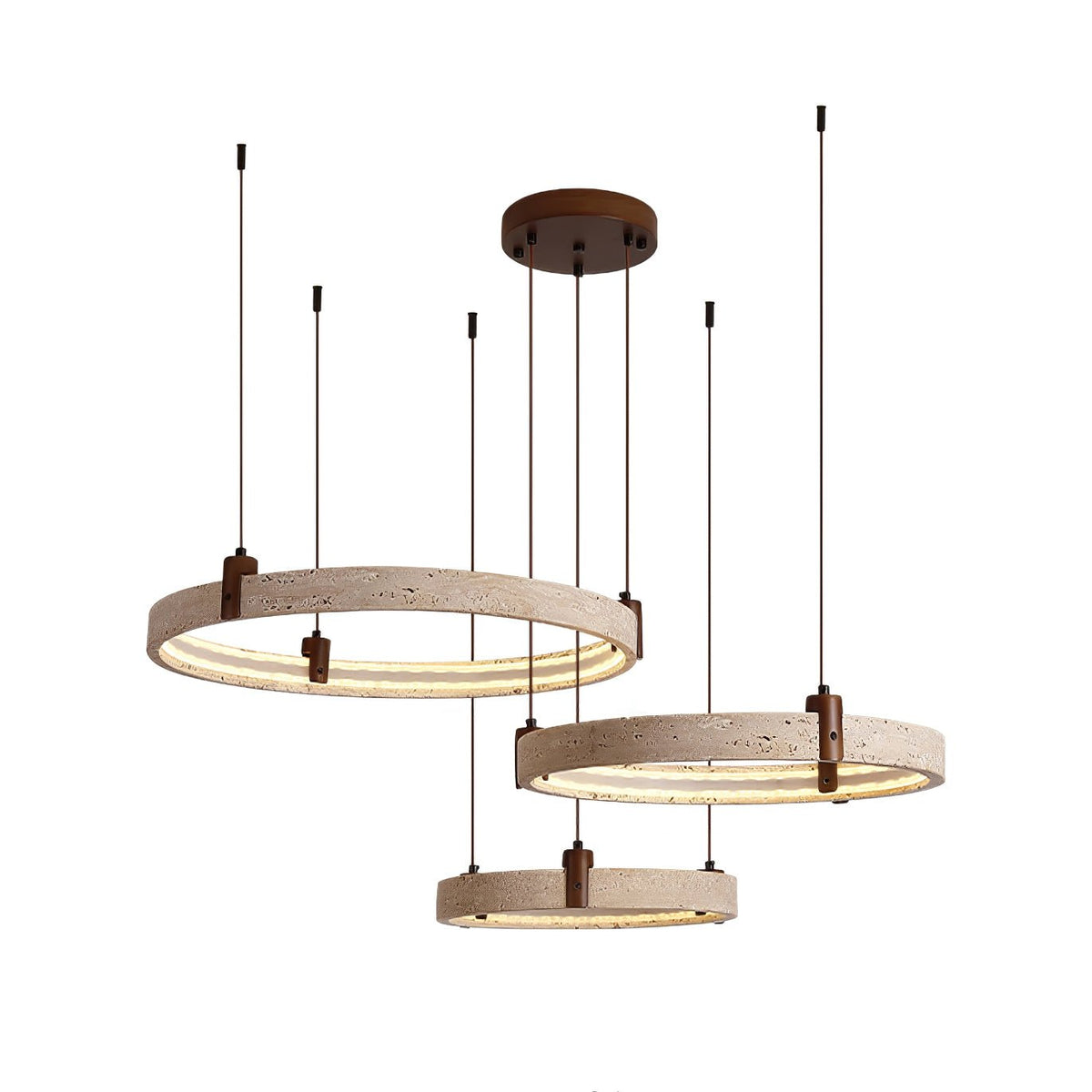 Celestial Orbit Travertine Chandelier