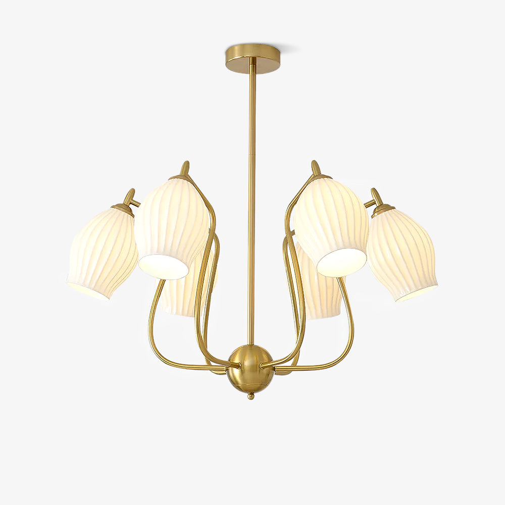 Ceramic Ribbed Chandelier - view 58