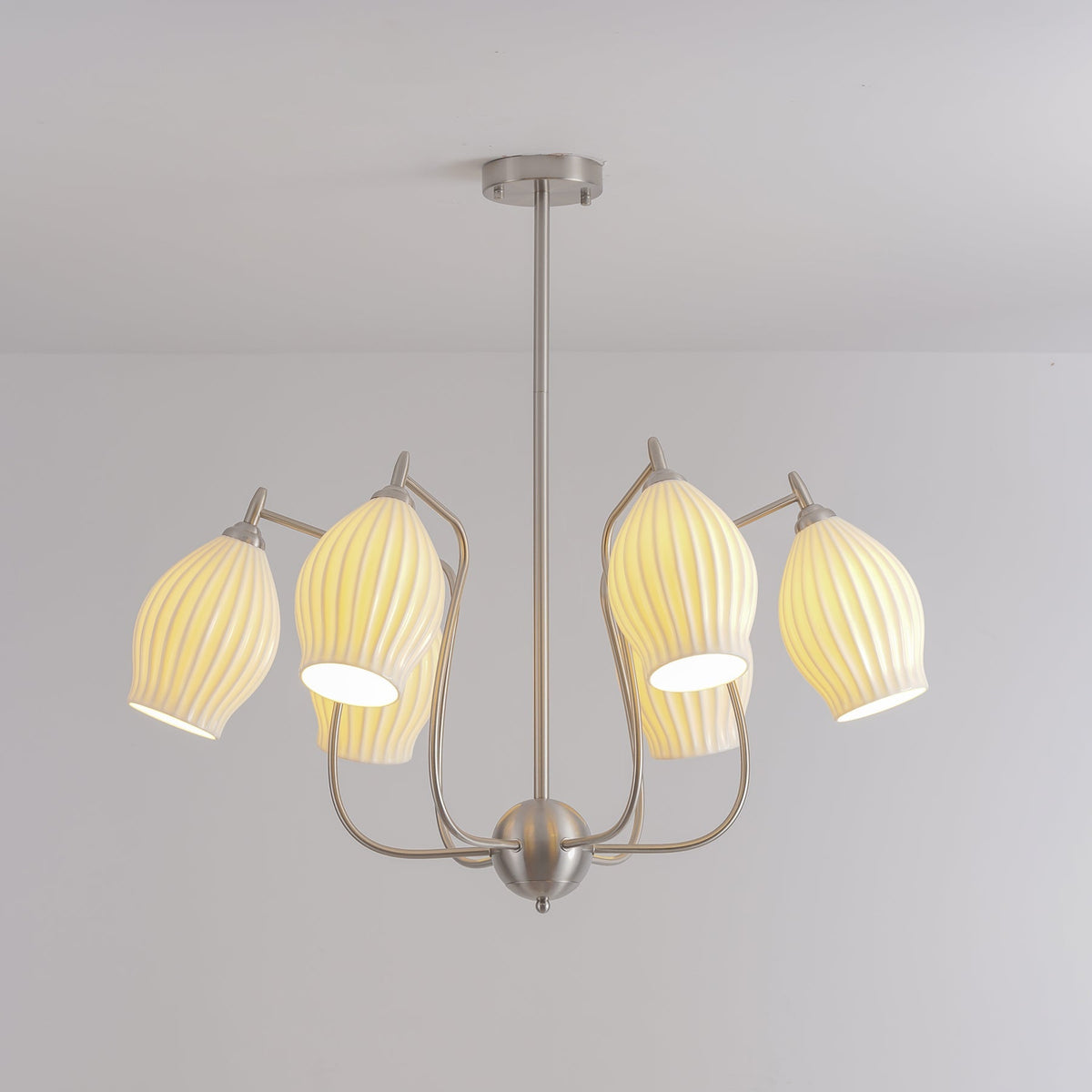 Ceramic Ribbed Chandelier - view 19