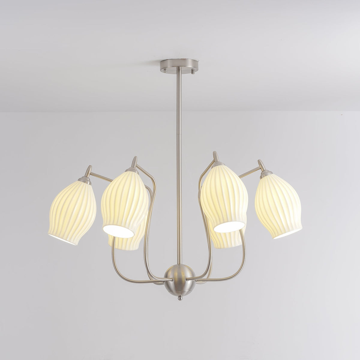 Ceramic Ribbed Chandelier - view 48