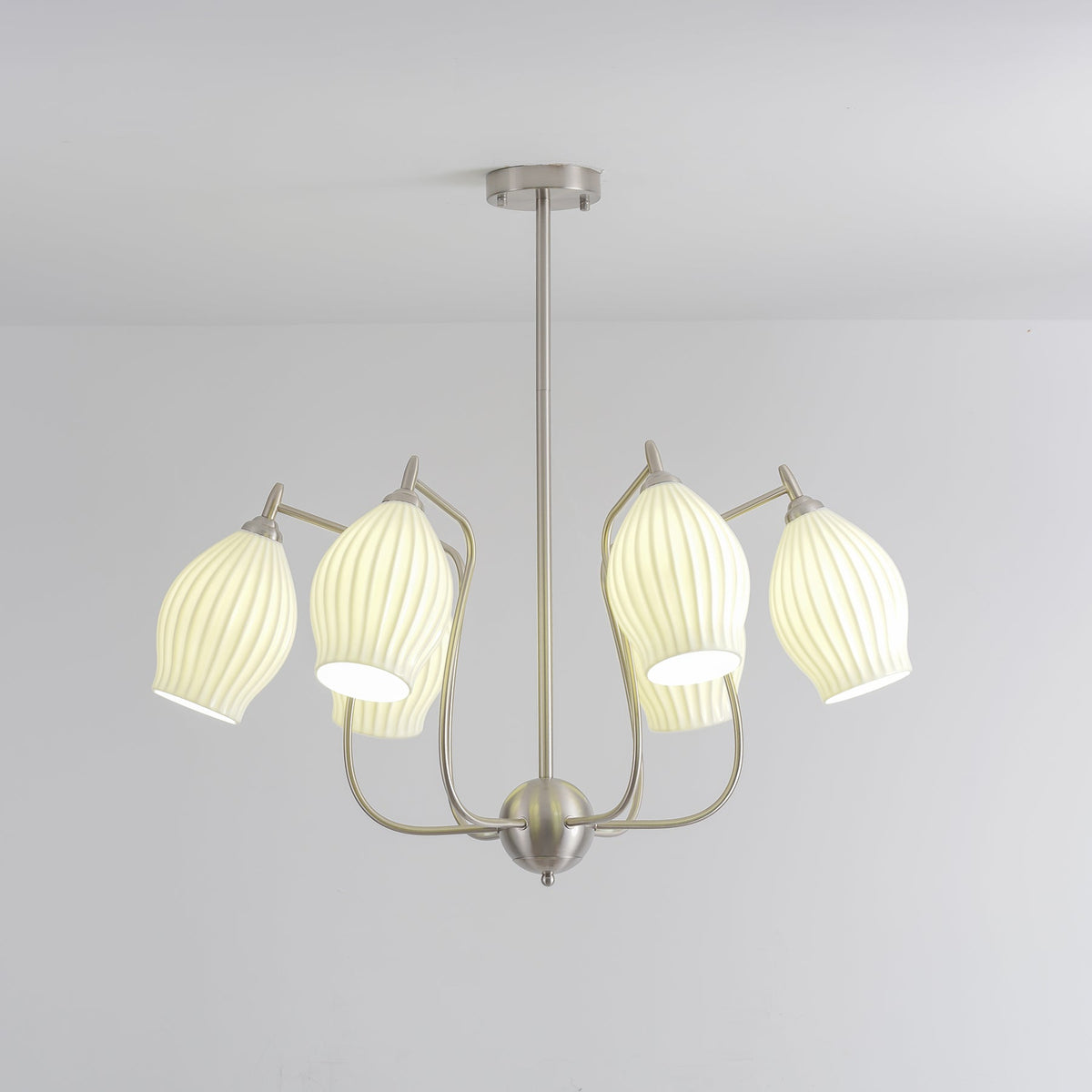 Ceramic Ribbed Chandelier - view 49