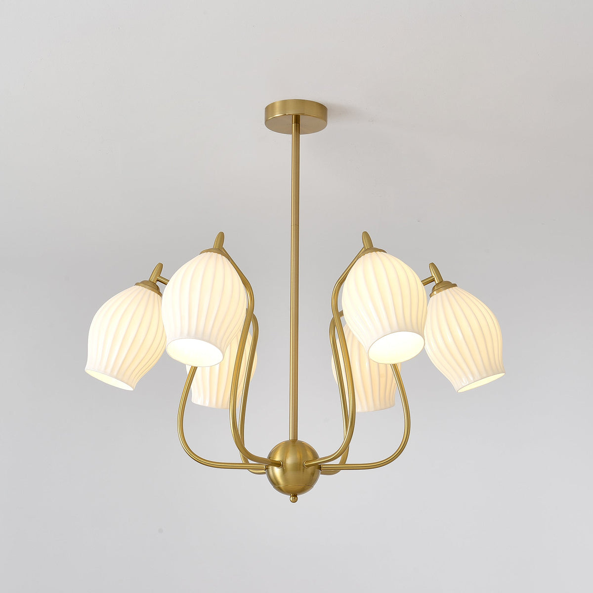 Ceramic Ribbed Chandelier - view 51