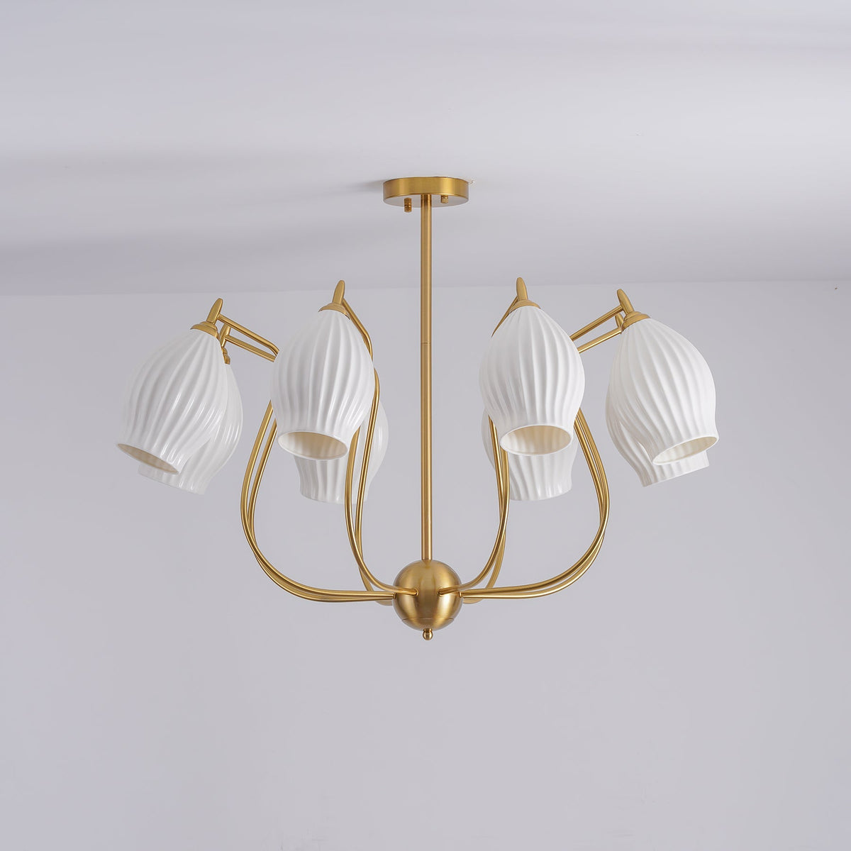 Ceramic Ribbed Chandelier - view 13