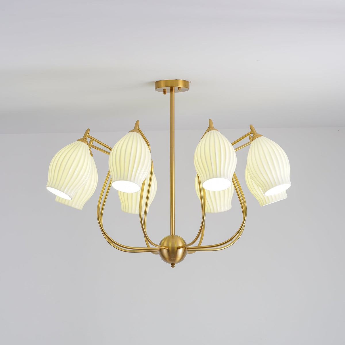 Ceramic Ribbed Chandelier - view 46