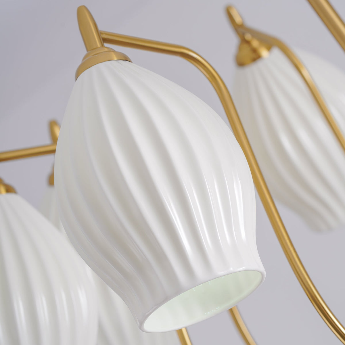 Ceramic Ribbed Chandelier - view 16