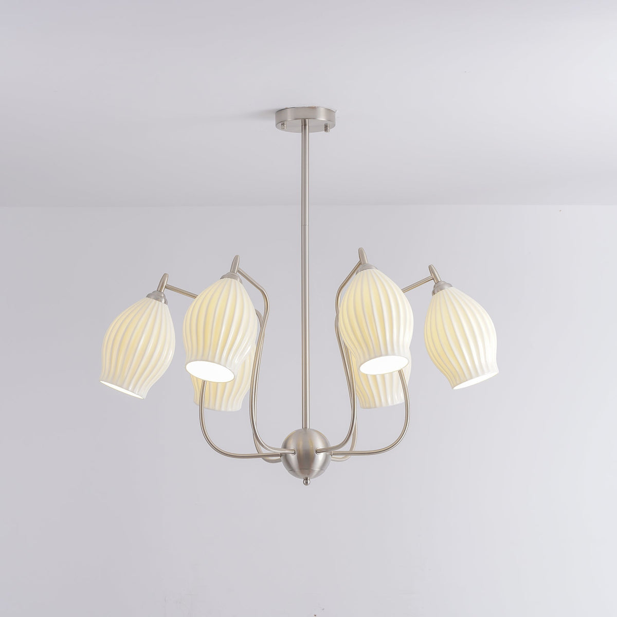Ceramic Ribbed Chandelier - view 17