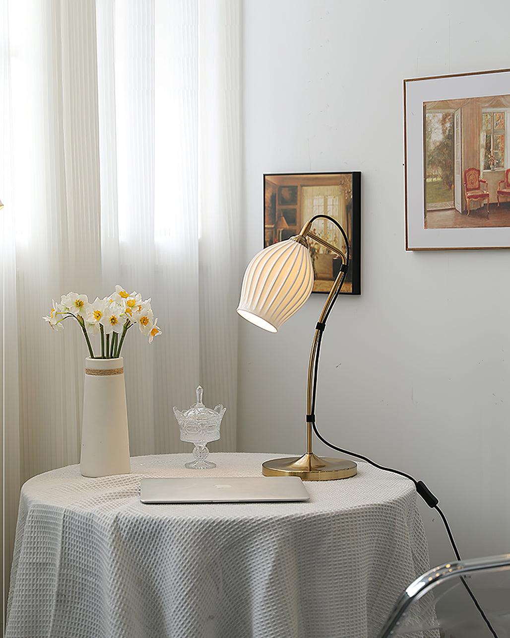 Ceramic Ribbed Table Lamp - view 13