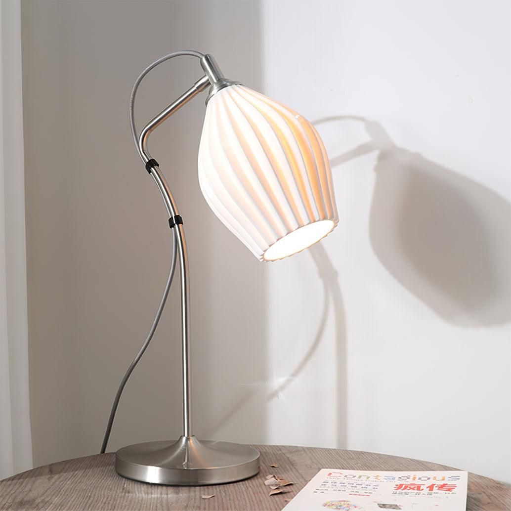 Ceramic Ribbed Table Lamp - view 17