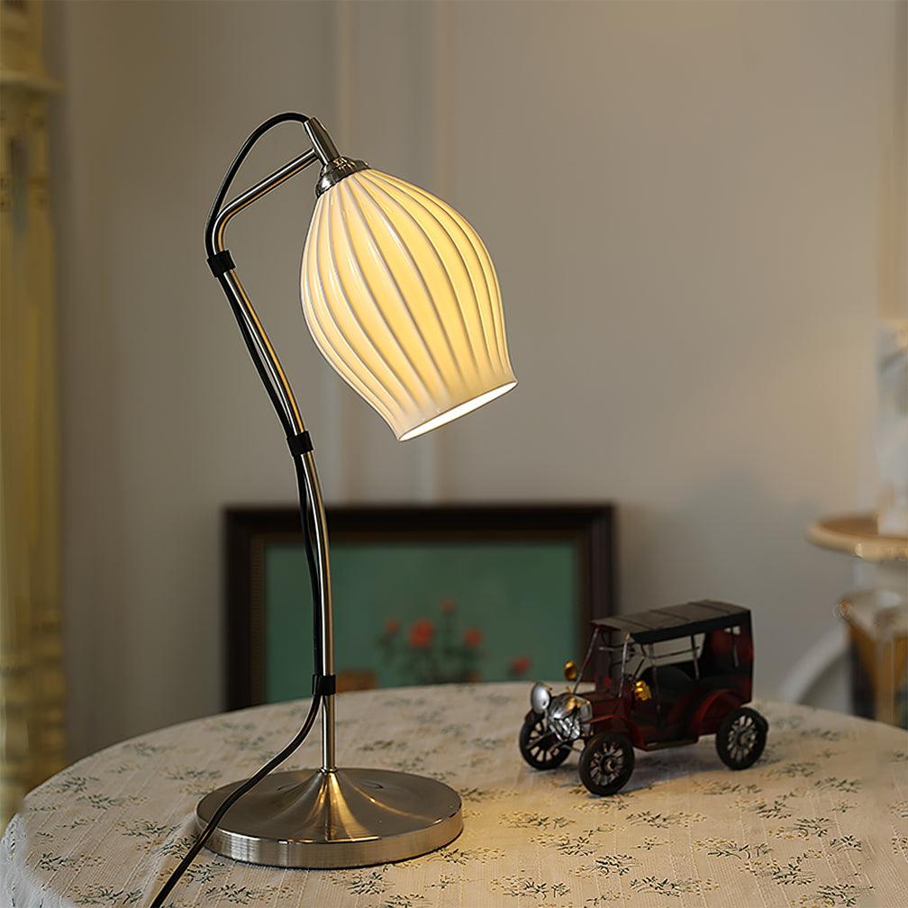 Ceramic Ribbed Table Lamp - view 18