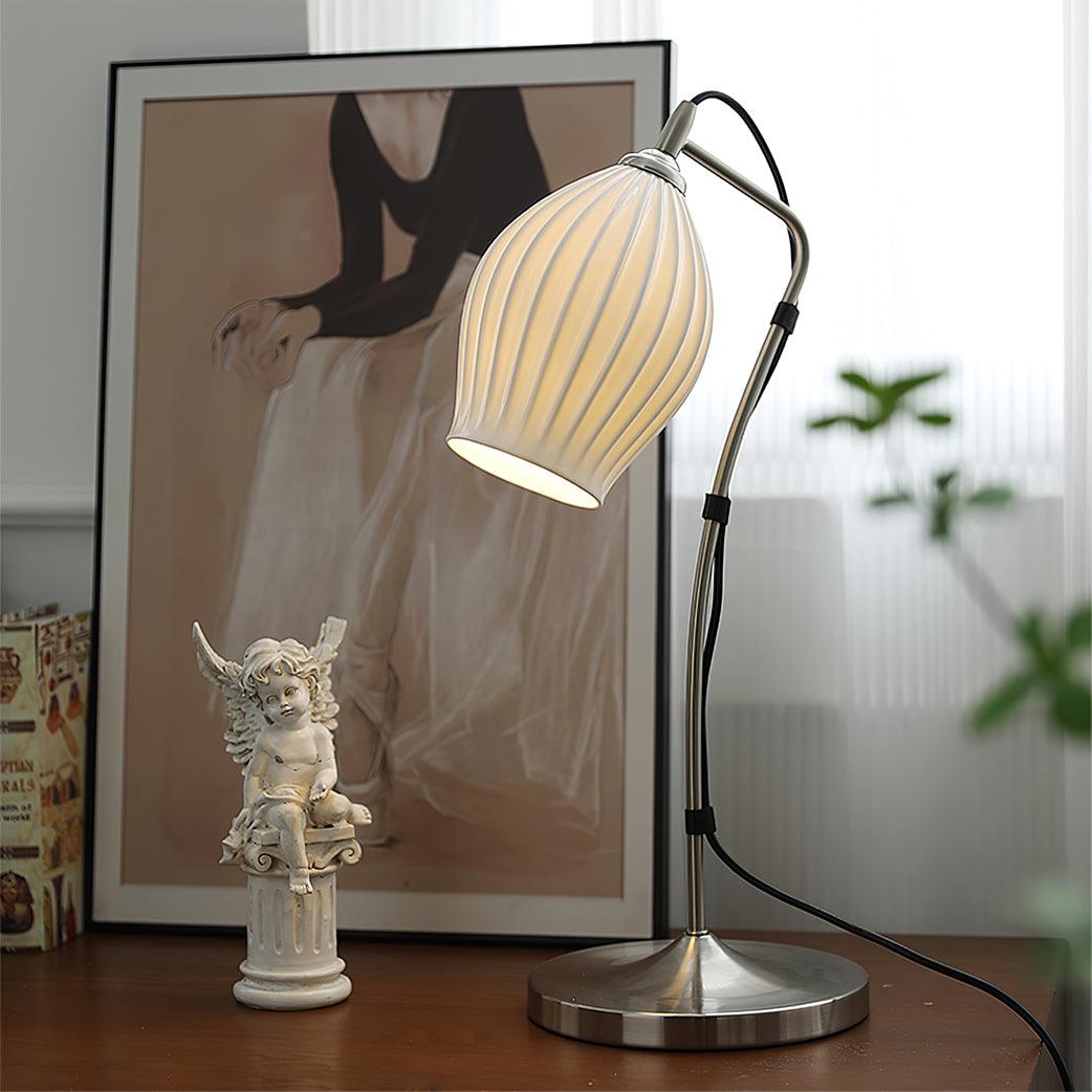 Ceramic Ribbed Table Lamp - view 19