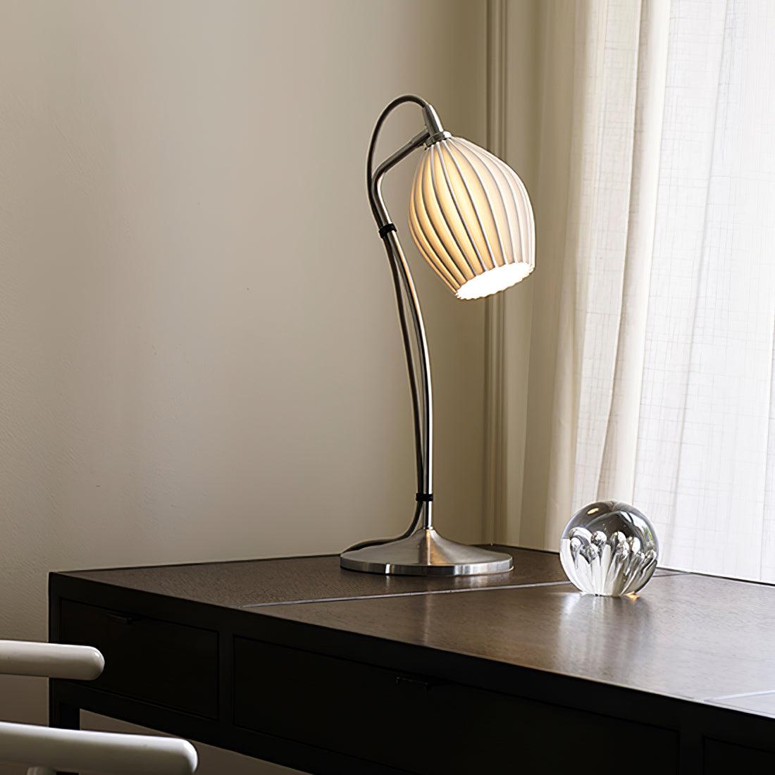 Ceramic Ribbed Table Lamp - view 20