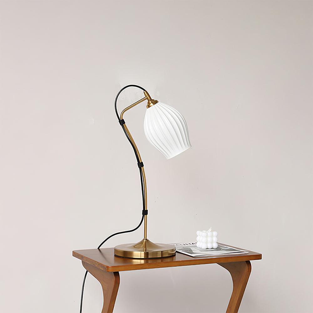 Ceramic Ribbed Table Lamp - view 23