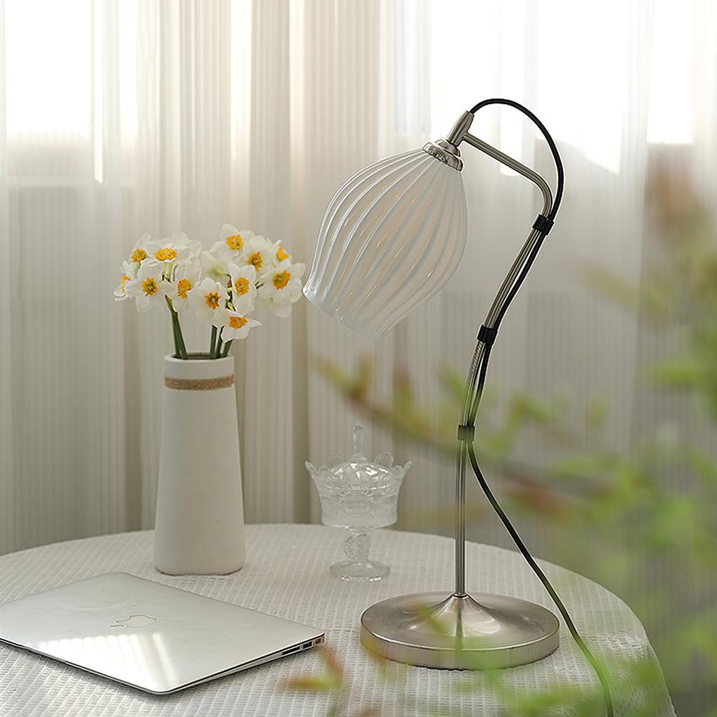 Ceramic Ribbed Table Lamp - view 7