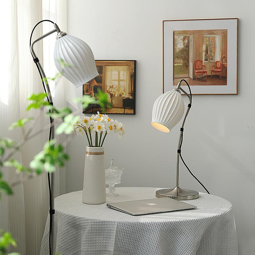 Ceramic Ribbed Table Lamp - view 8